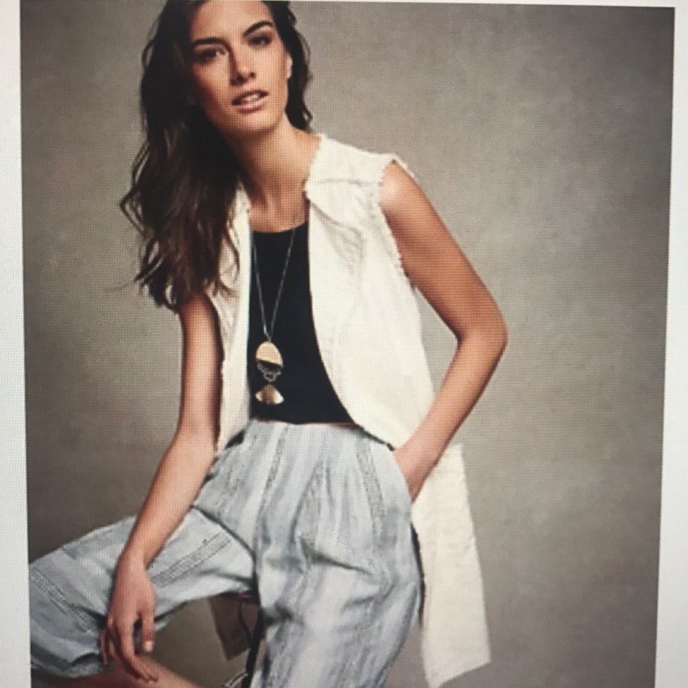 Anthropologie Elevenses Frayed Luna Vest Medium